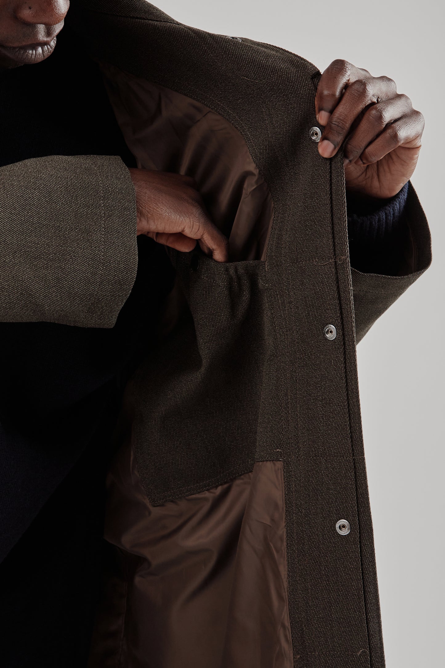 is-ness Single Breasted Coat Brown 11