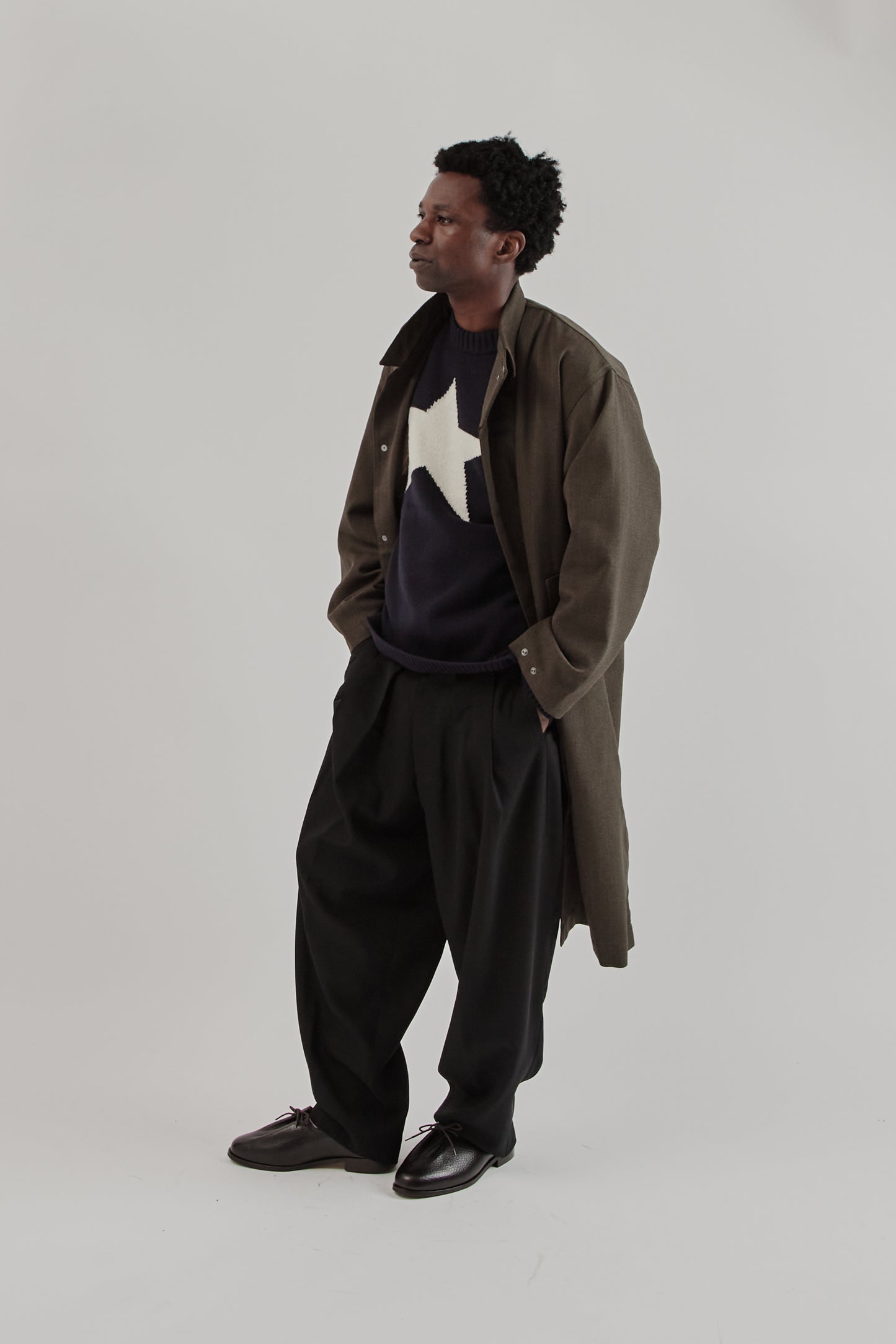 is-ness Single Breasted Coat Brown 14
