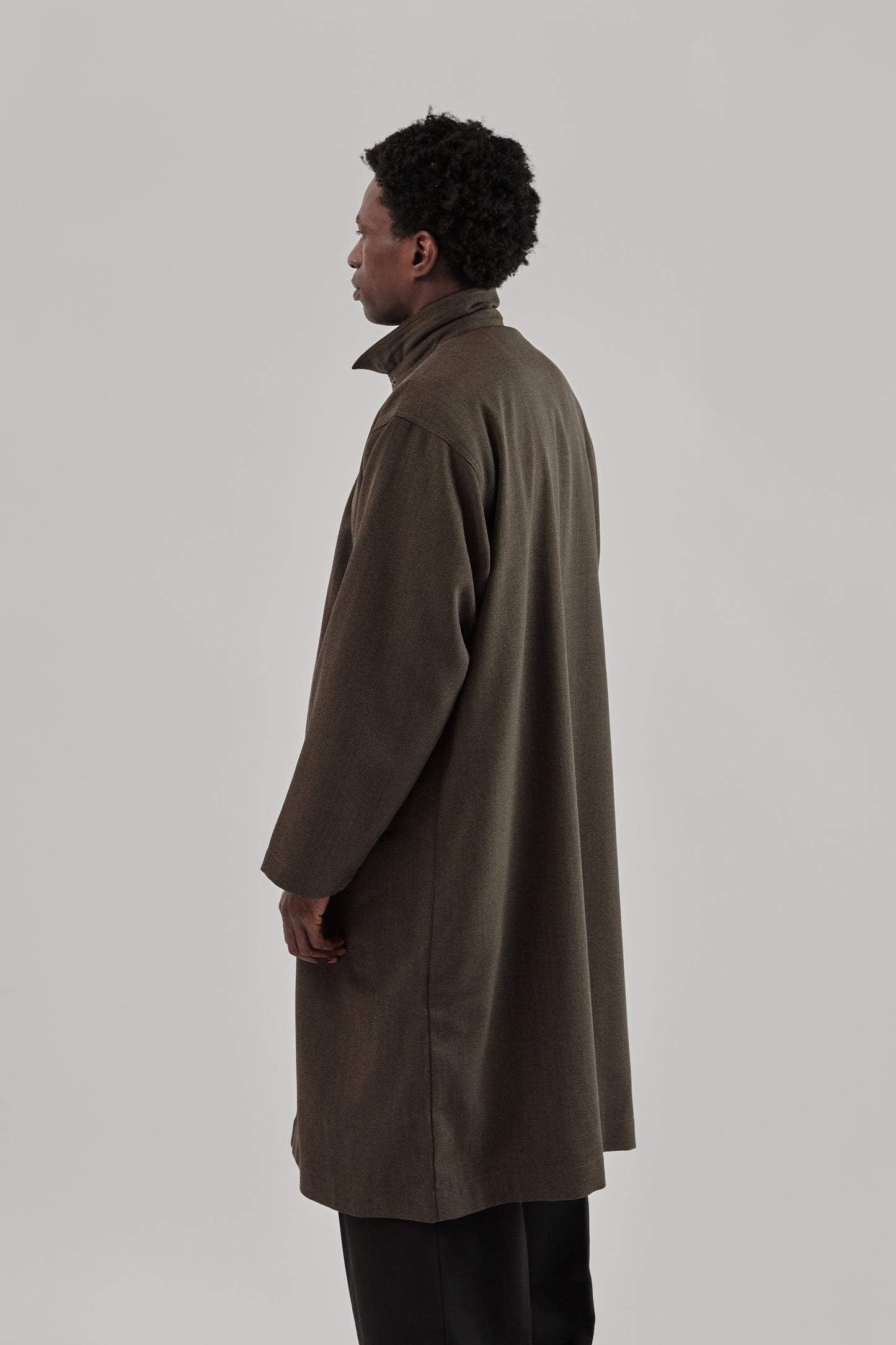 is-ness Single Breasted Coat Brown 5