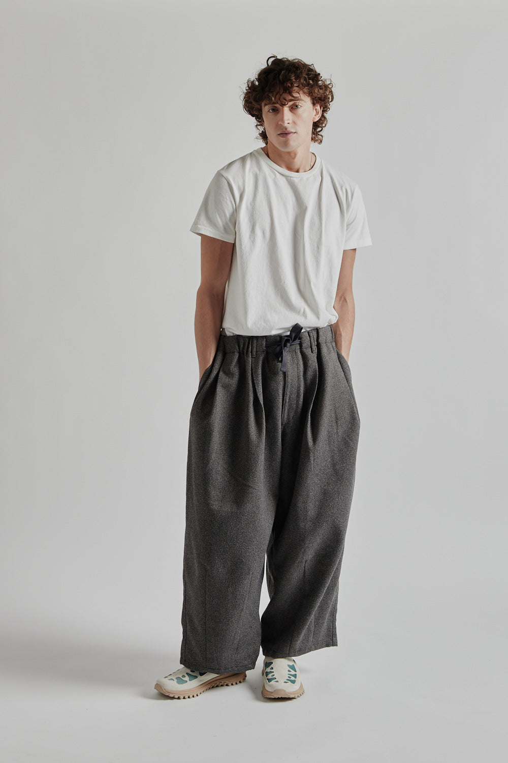 is-ness Tech Tweed Balloon Pants - Gray | Wallace Mercantile Shop