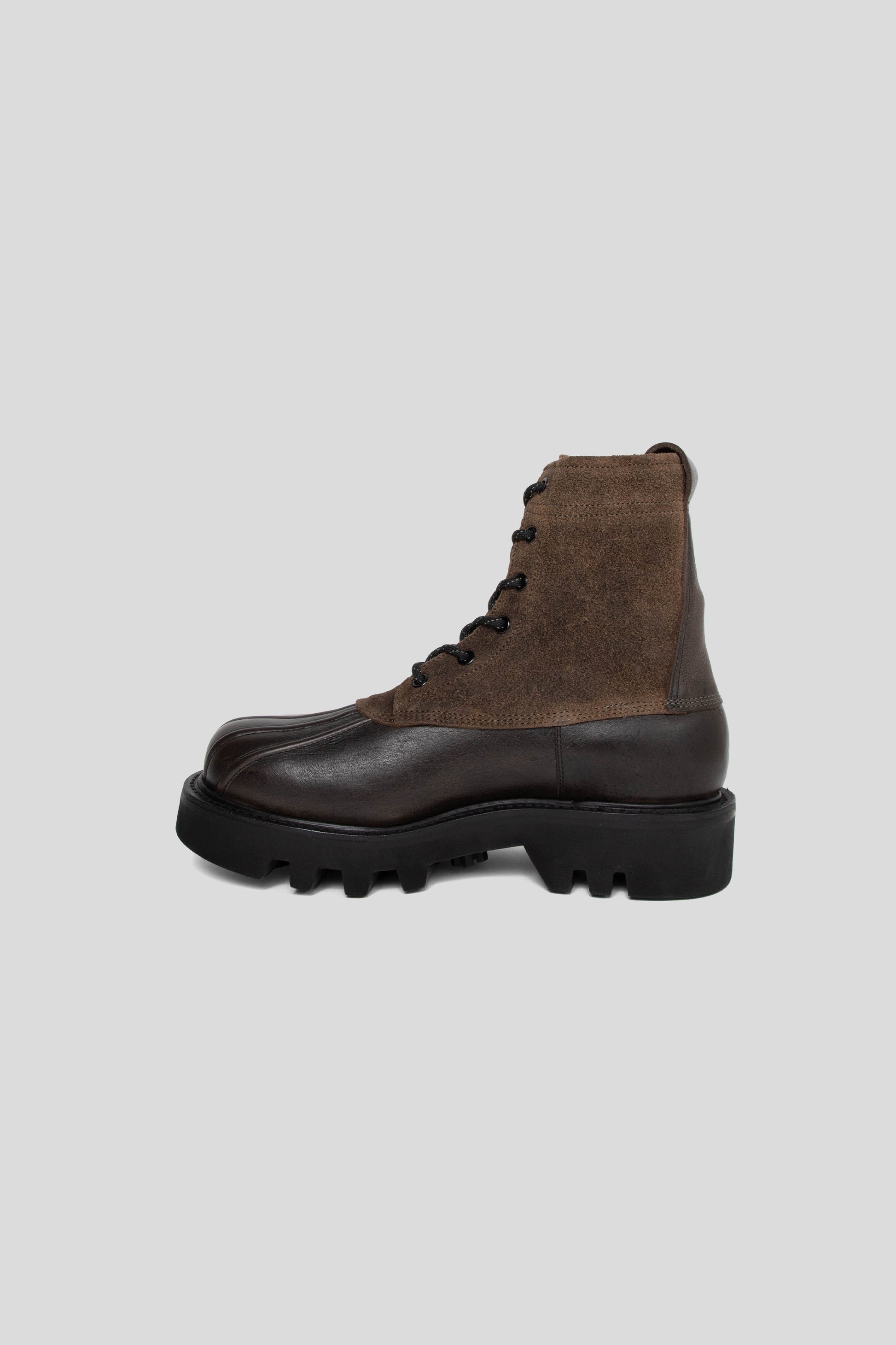 Paracia B Type 02 Waxed Suede Kudu Mix Boot in Cabin Brown