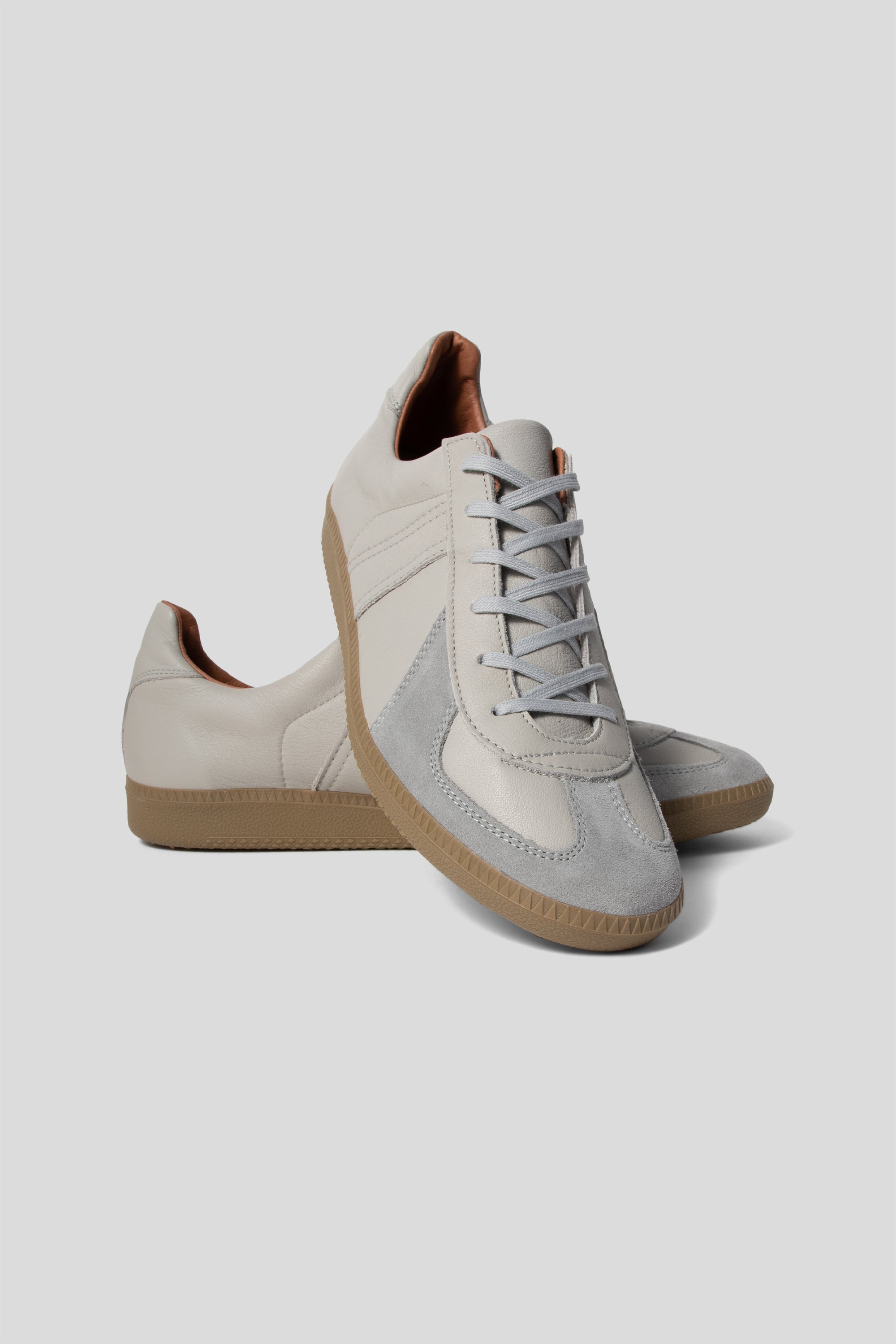 Reproduction of Found German Military Trainer Shoe in Light Gray