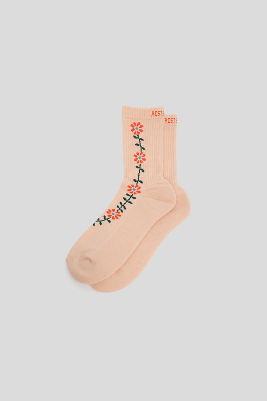 Rostersox Floral Socks in Orange
