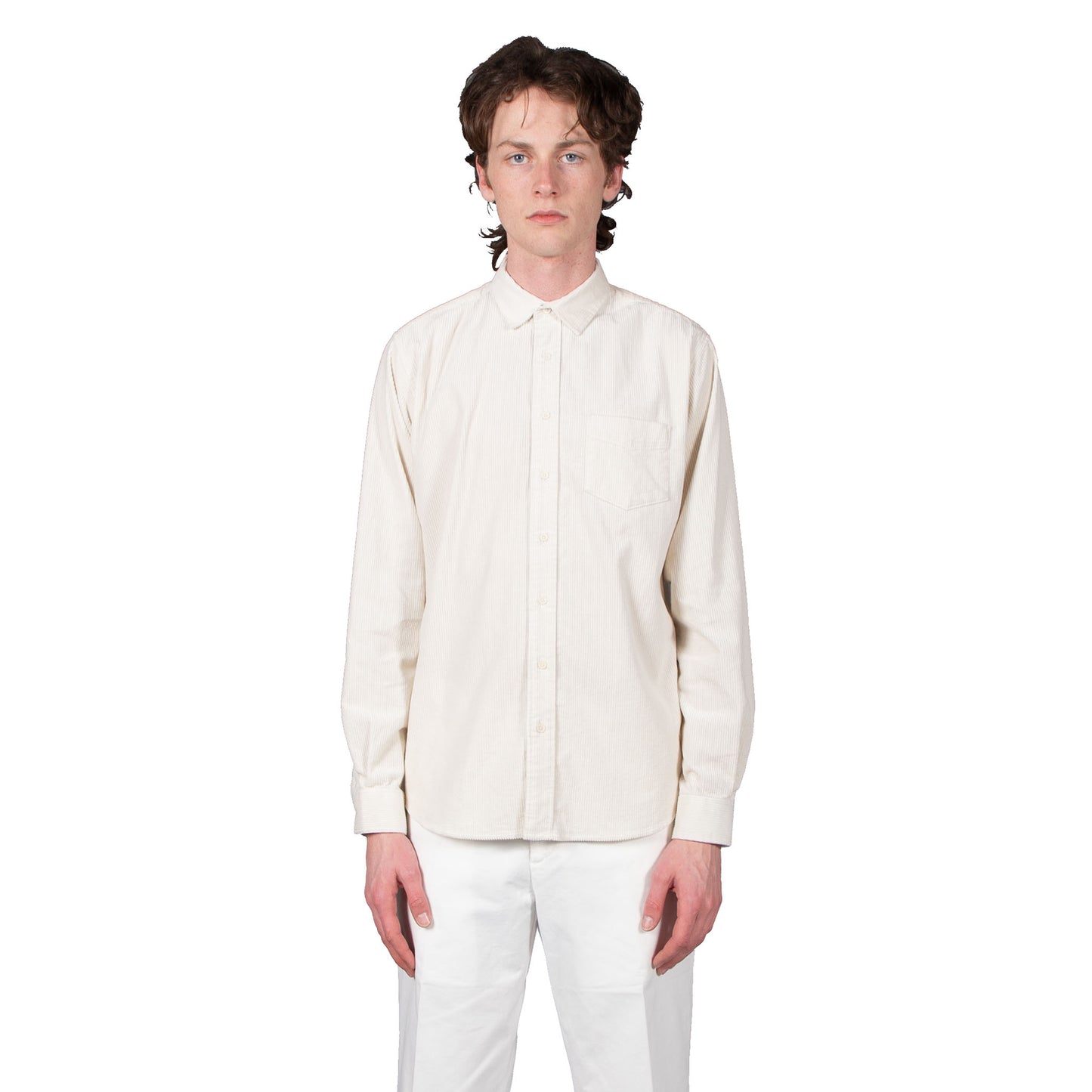 Shop Schnayderman's shirt online unbutton cord off white