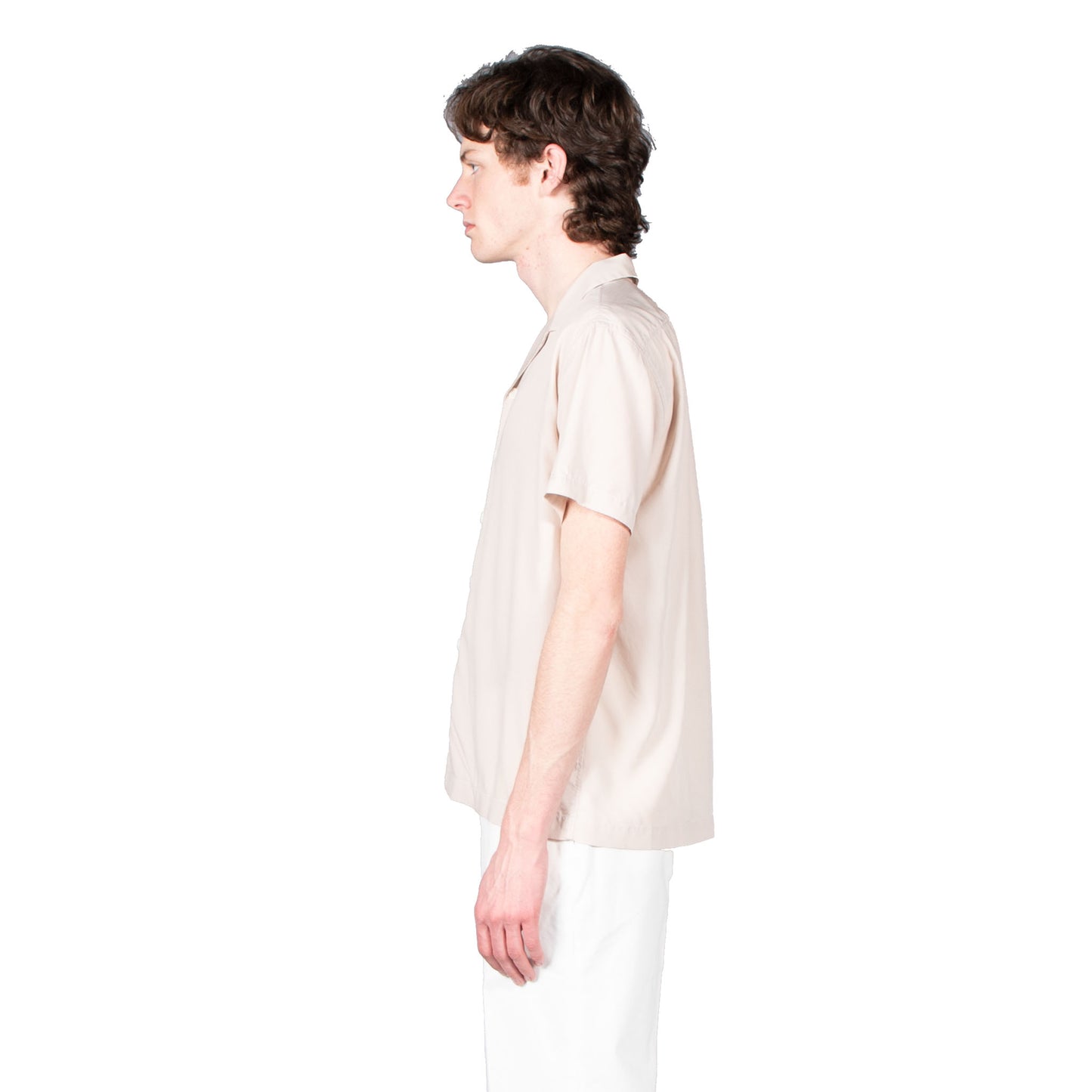 Shop Schnayderman's shirt online notch tencel ss short sleeve sand