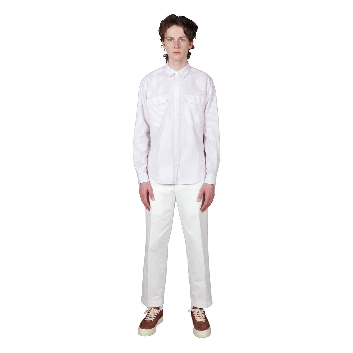Shop Schnayderman&#39;s shirt online boxy summer stripe blue white orange