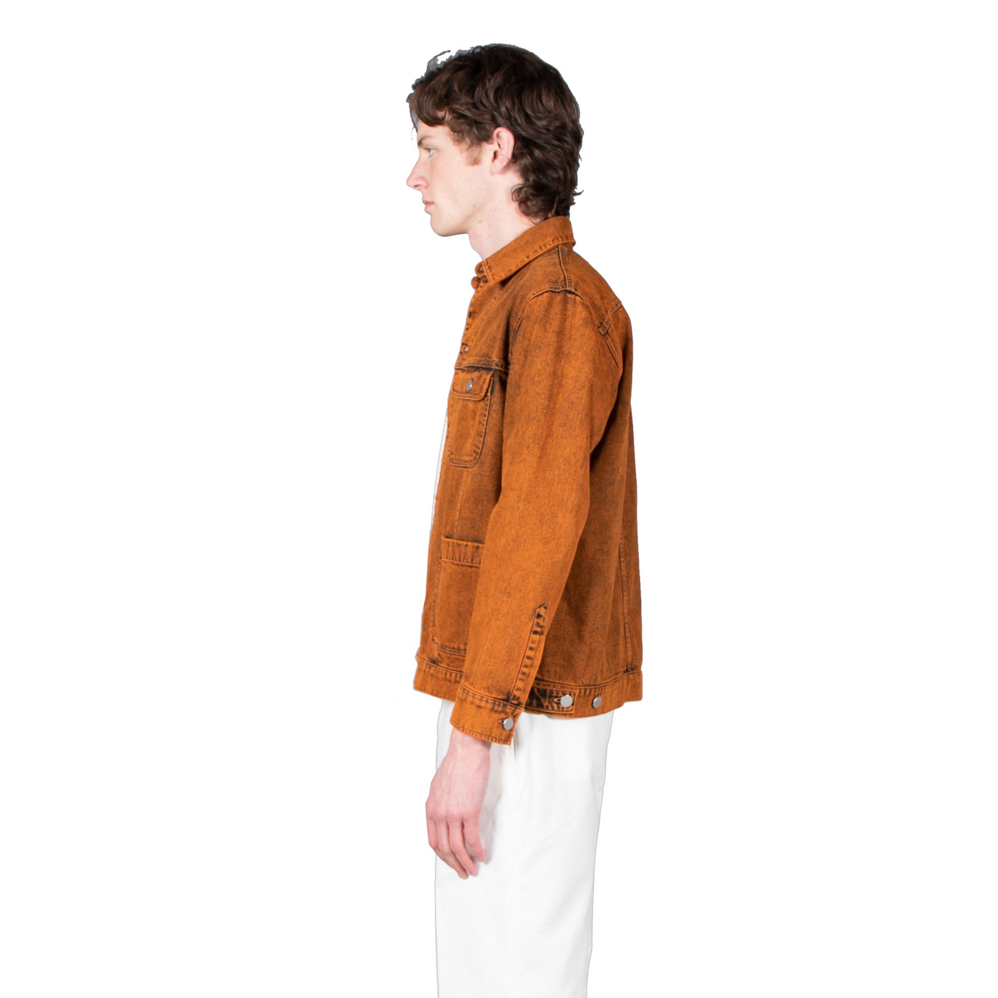 Shop Schnayderman's Jacket online Denim Jacket Double Dyed Orange