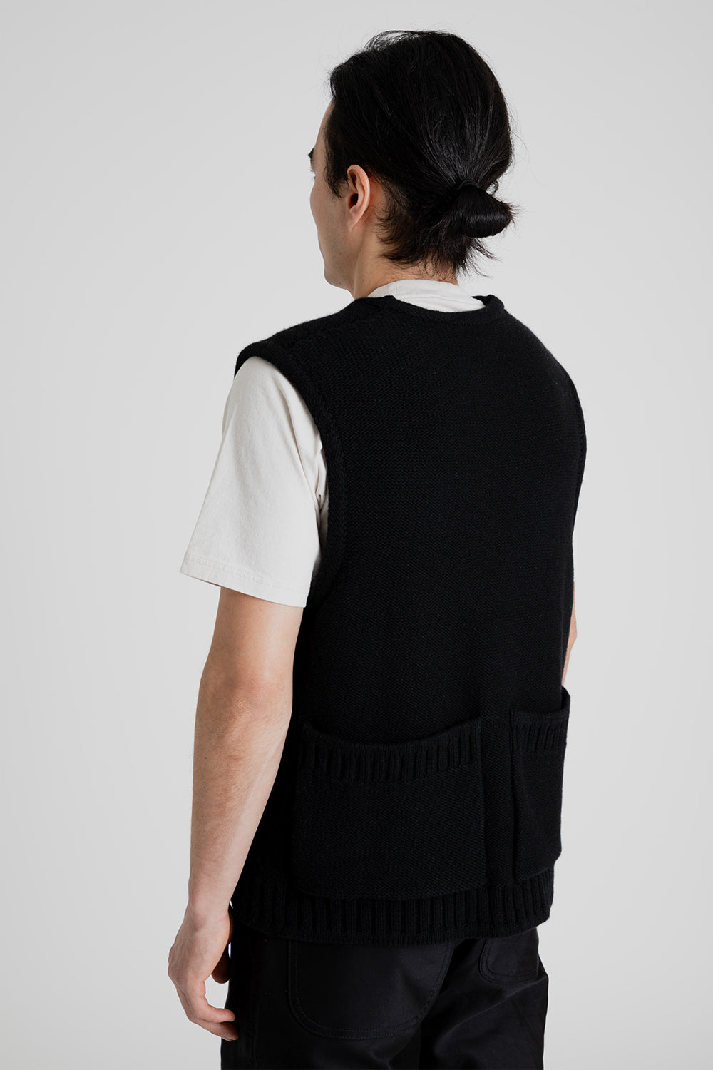 Full-zip Cotton Vest with Two-way Zipper