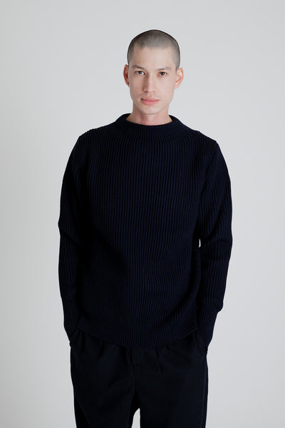 Andersen andersen navy crew neck sales