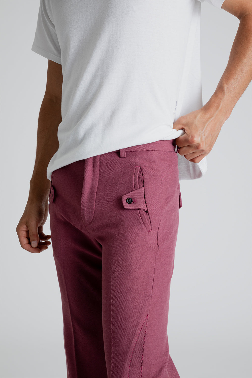 Andersson Bell Woven Arzent Wide Leg Trousers in Pink