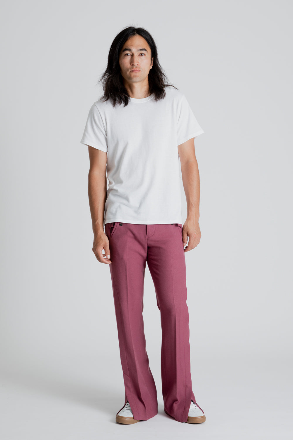 Andersson Bell Woven Arzent Wide Leg Trousers in Pink
