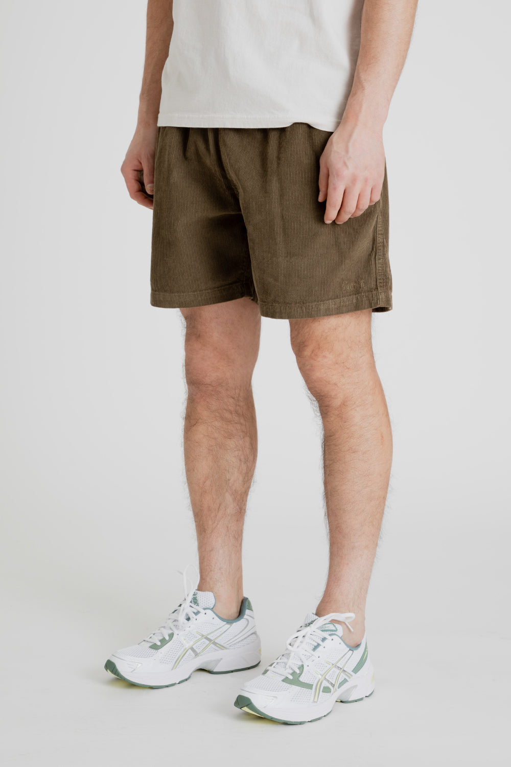 Foret Dose Corduroy Shorts in Army