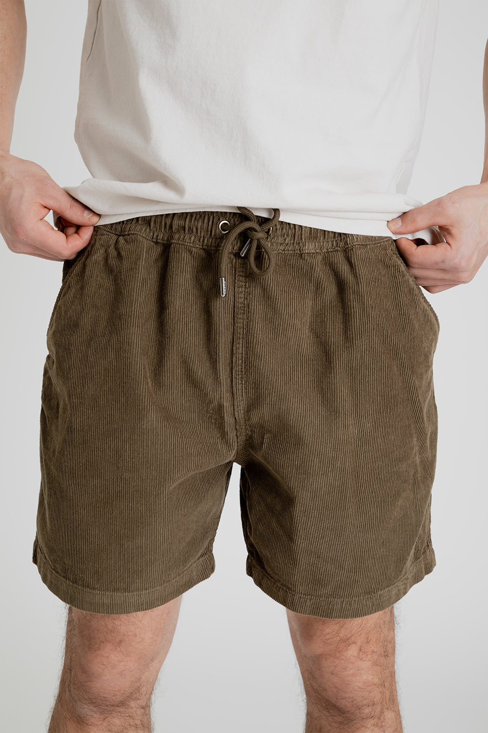 Foret Dose Corduroy Shorts in Army