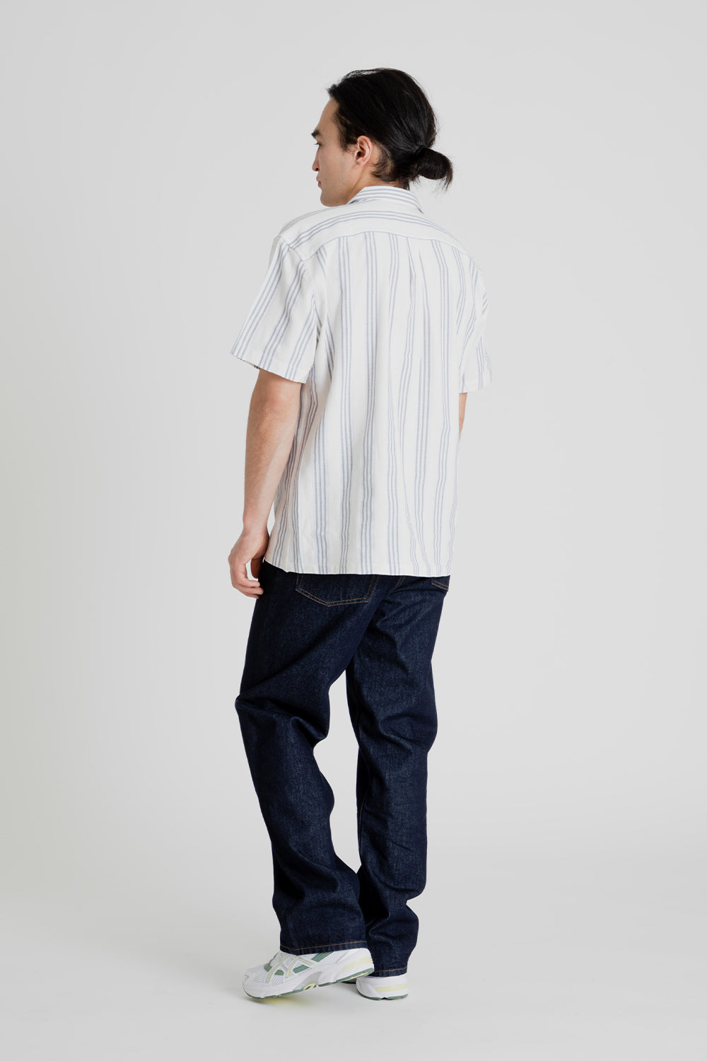 Foret Twig Shirt in Navy and Sandstone