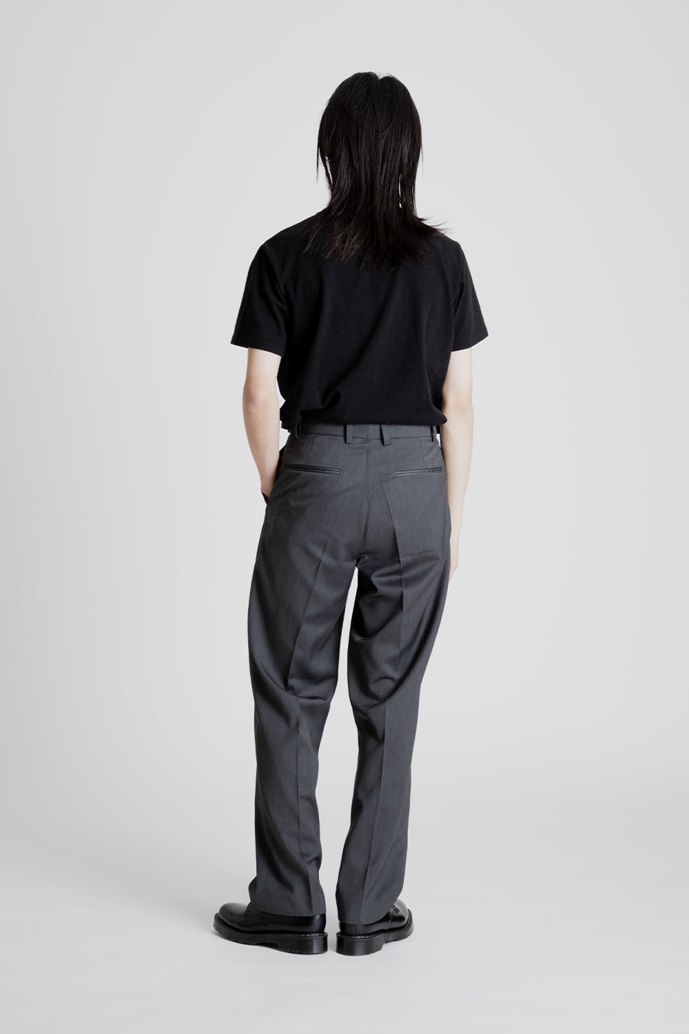 Frizmworks_Side_Adjust_Two_Tuck_Slacks_Charcoal