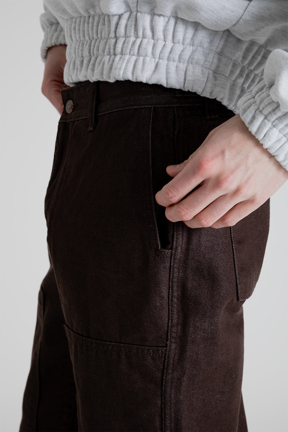 Frizmworks Stable Denim Pants in Brown