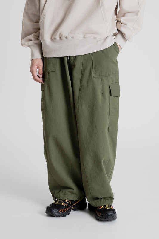 Frizmworks_Twill_Cargo_Balloon_Pants_Olive