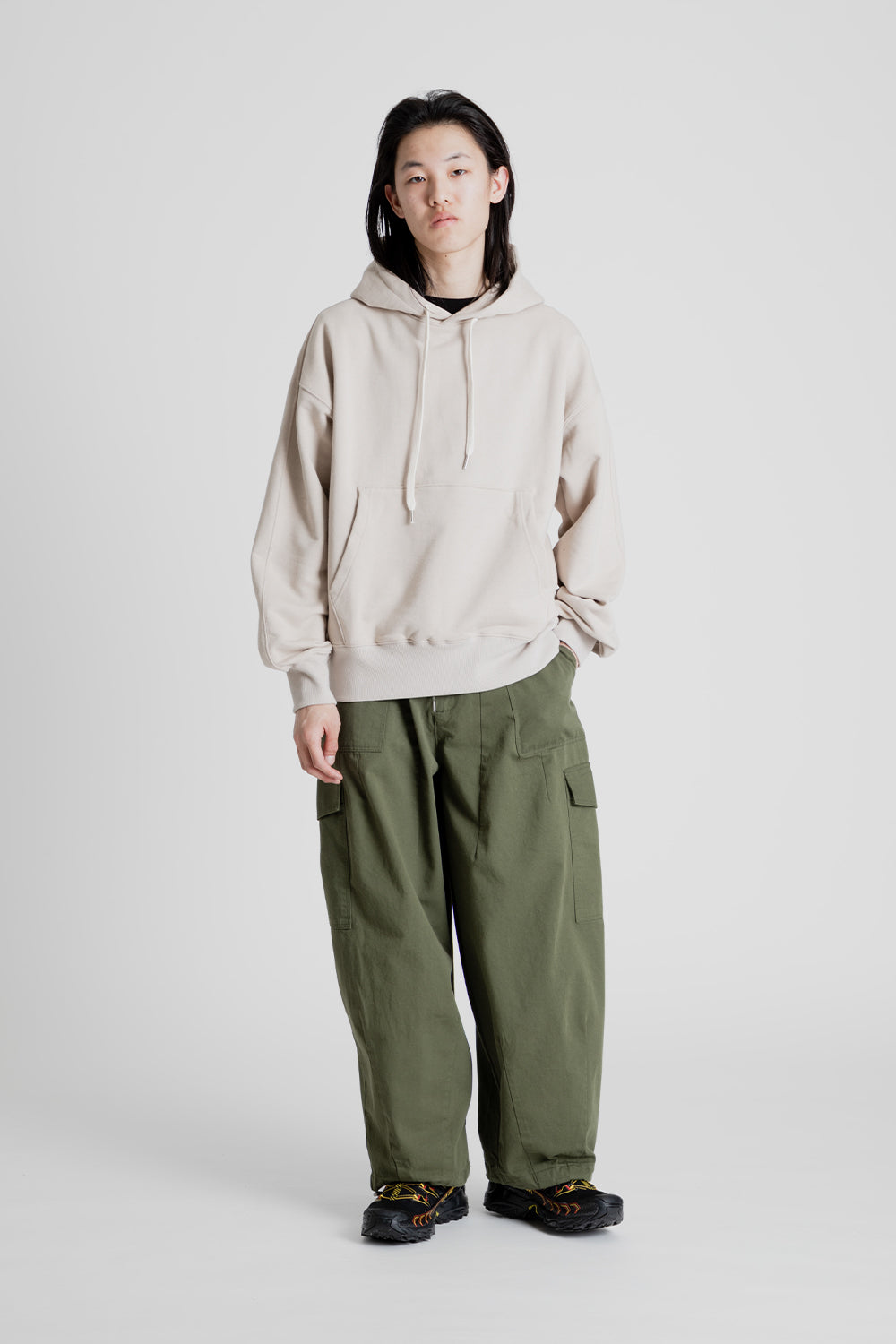 Frizmworks_Twill_Cargo_Balloon_Pants_Olive