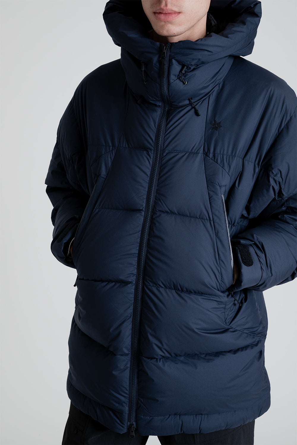 Goldwin Gore-Tex Infinium Fly Air Down Parka in Ink Navy