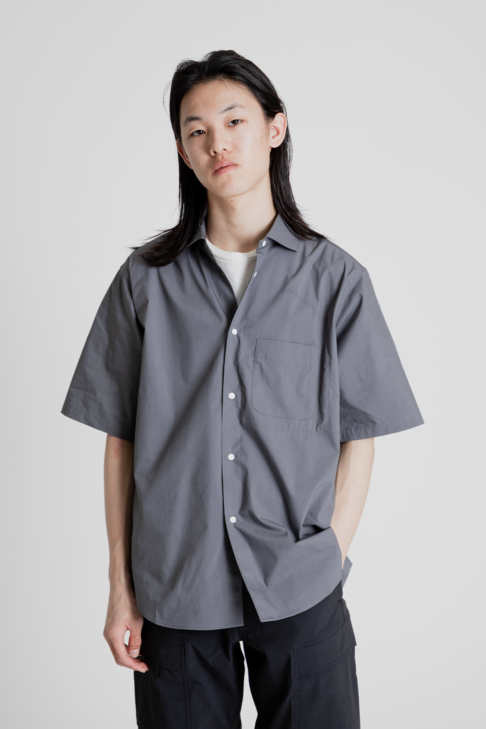 Mobility Comfortable Half Sleeve Shirt - Gray