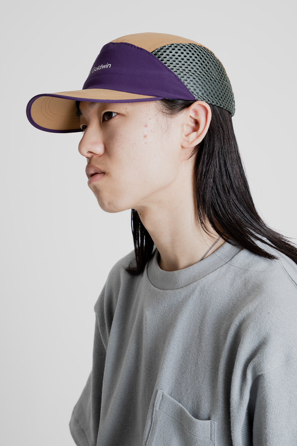 Goldwin Utility Jet Mesh Cap in Purple Camel