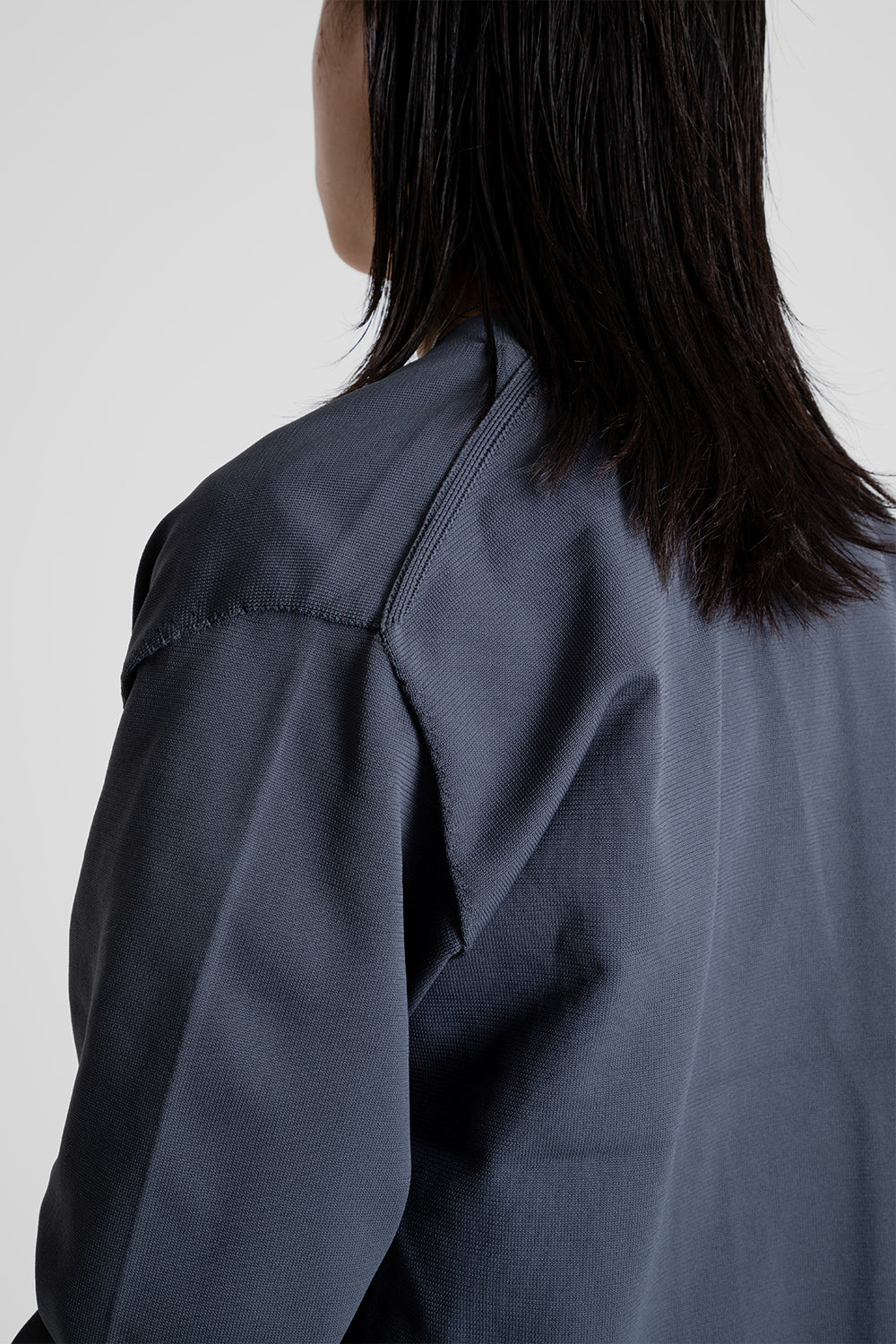 Goldwin Wholegarment Cardigan in Foggy Gray