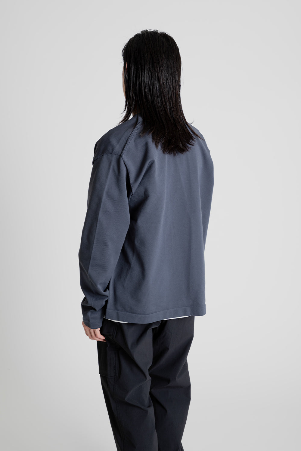 Goldwin Wholegarment Cardigan in Foggy Gray