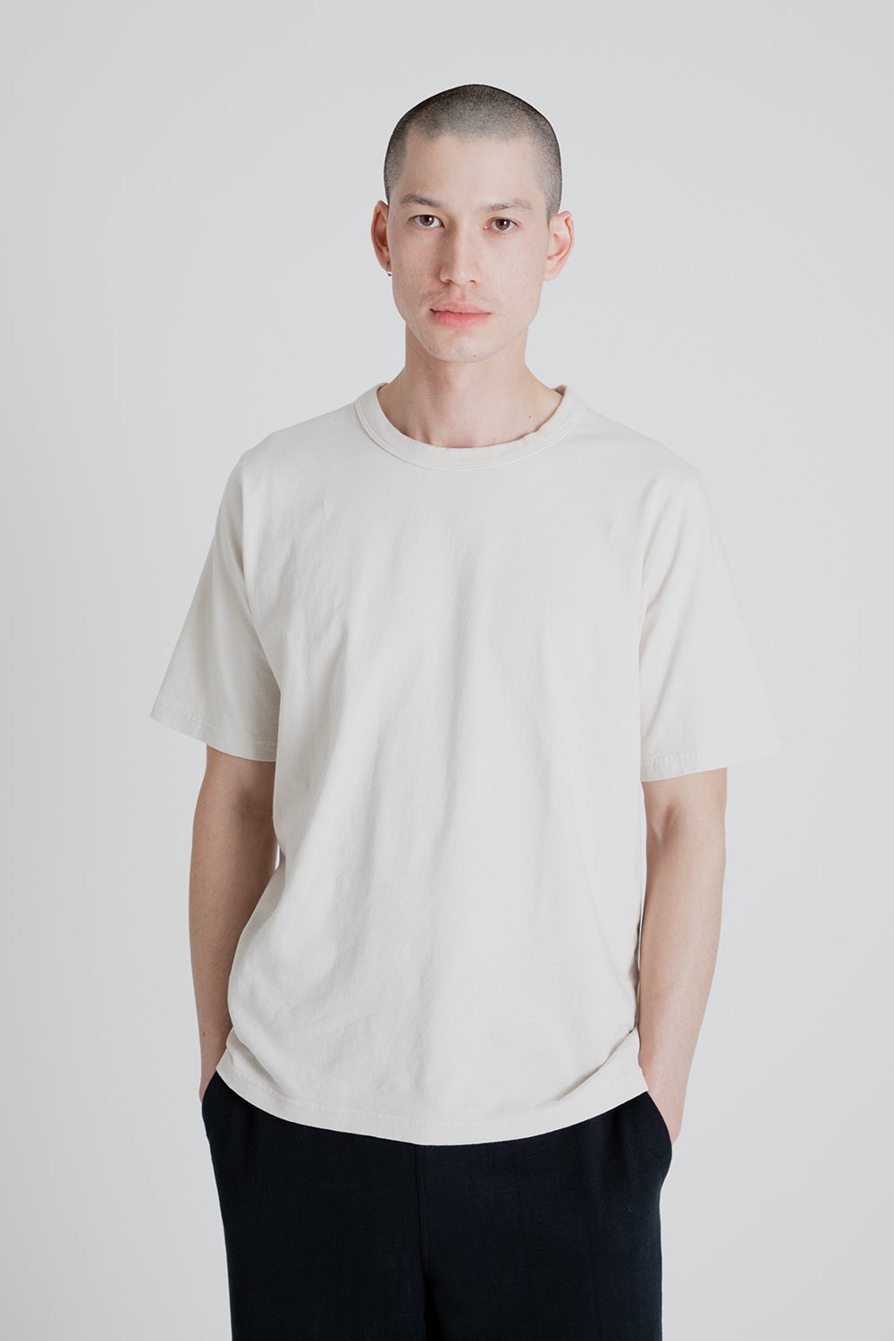Jackman Lead Off T-Shirt in Off White