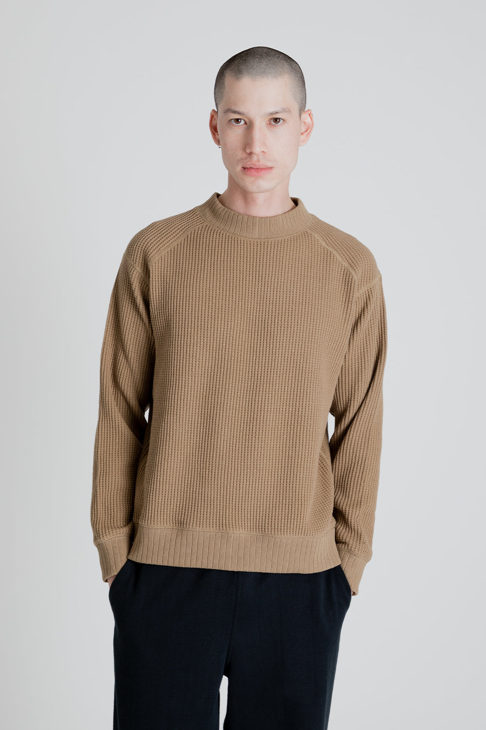 Waffle Midneck - Amber Beige