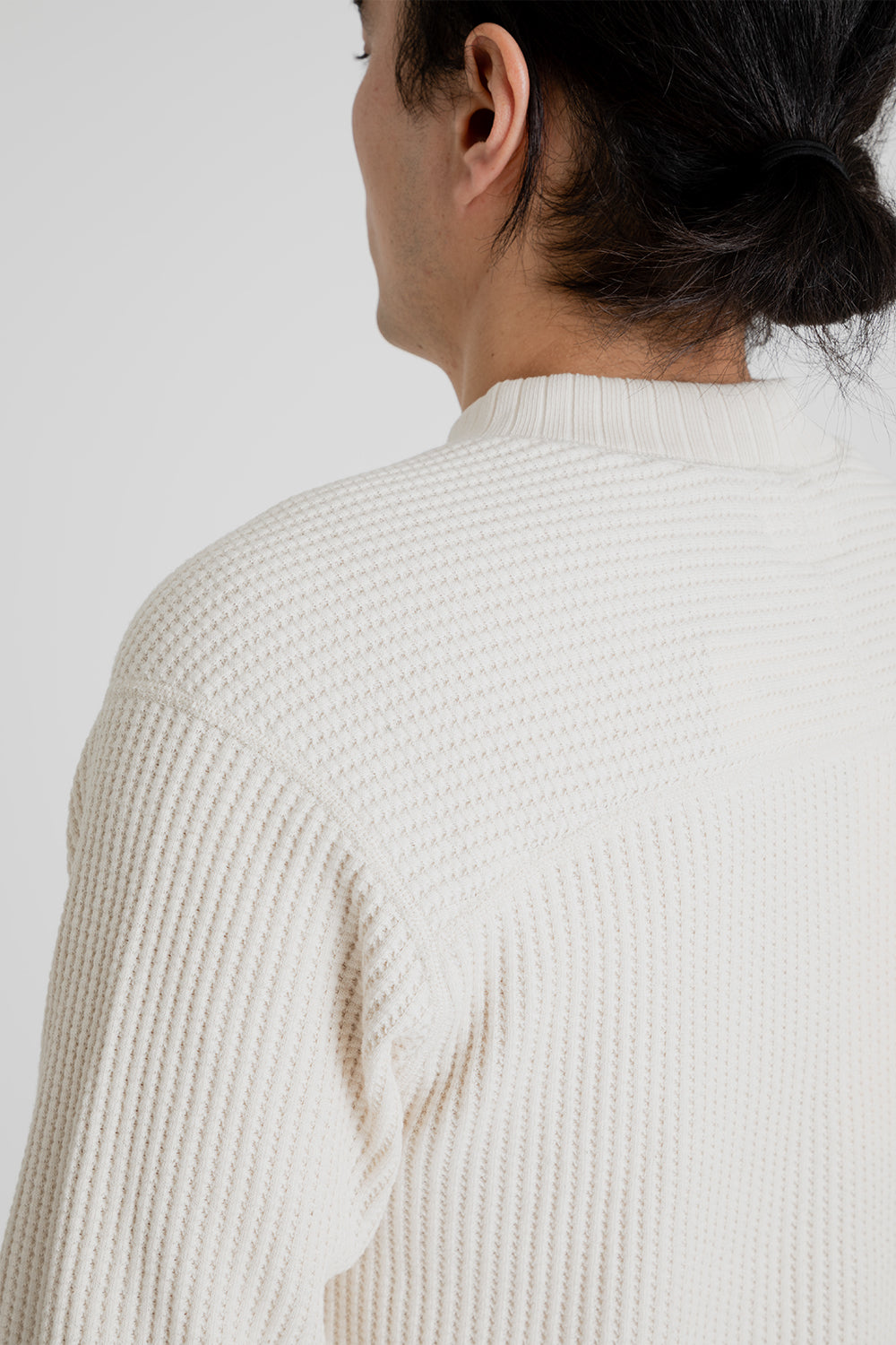 Jackman Waffle Midneck in Ivory