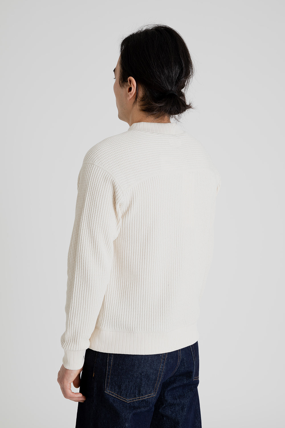 Jackman Waffle Midneck in Ivory