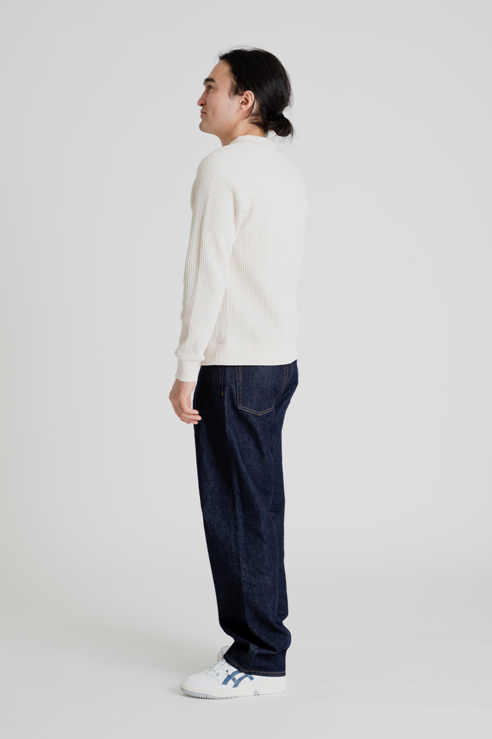 Jackman Waffle Midneck in Ivory