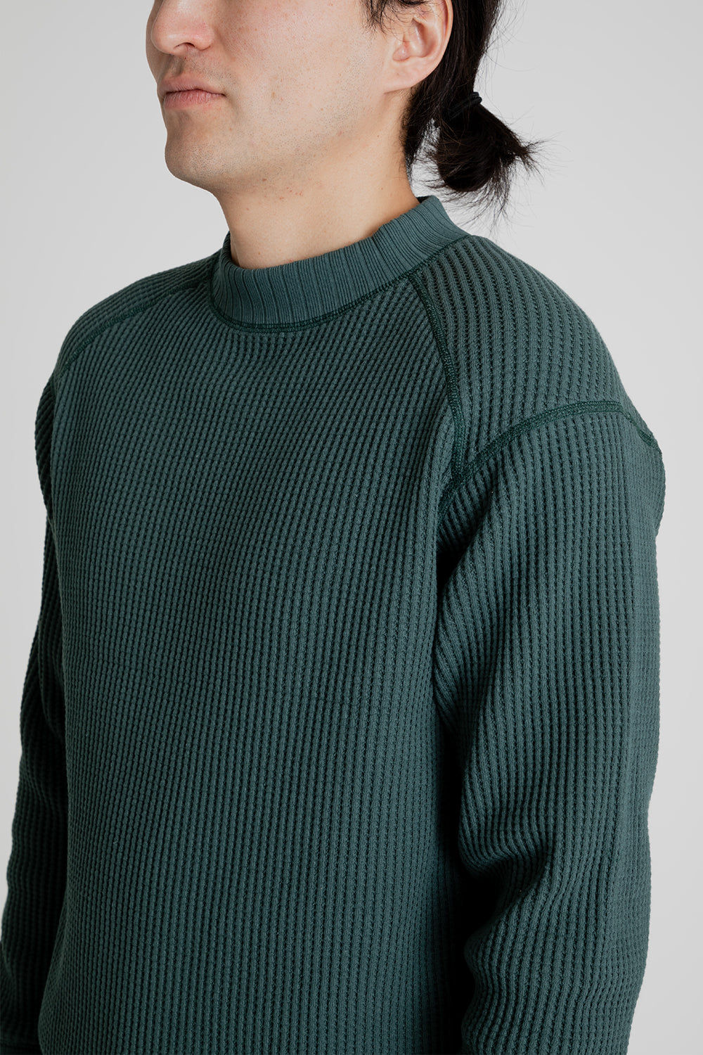 Jackman Waffle Midneck in Ivy