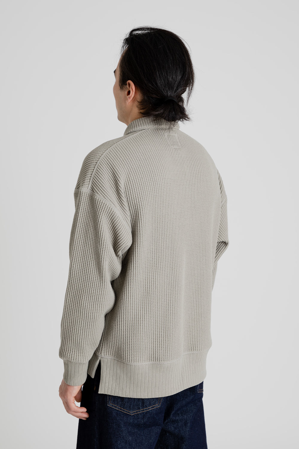 Jackman Waffle Polo in Shadow Khaki