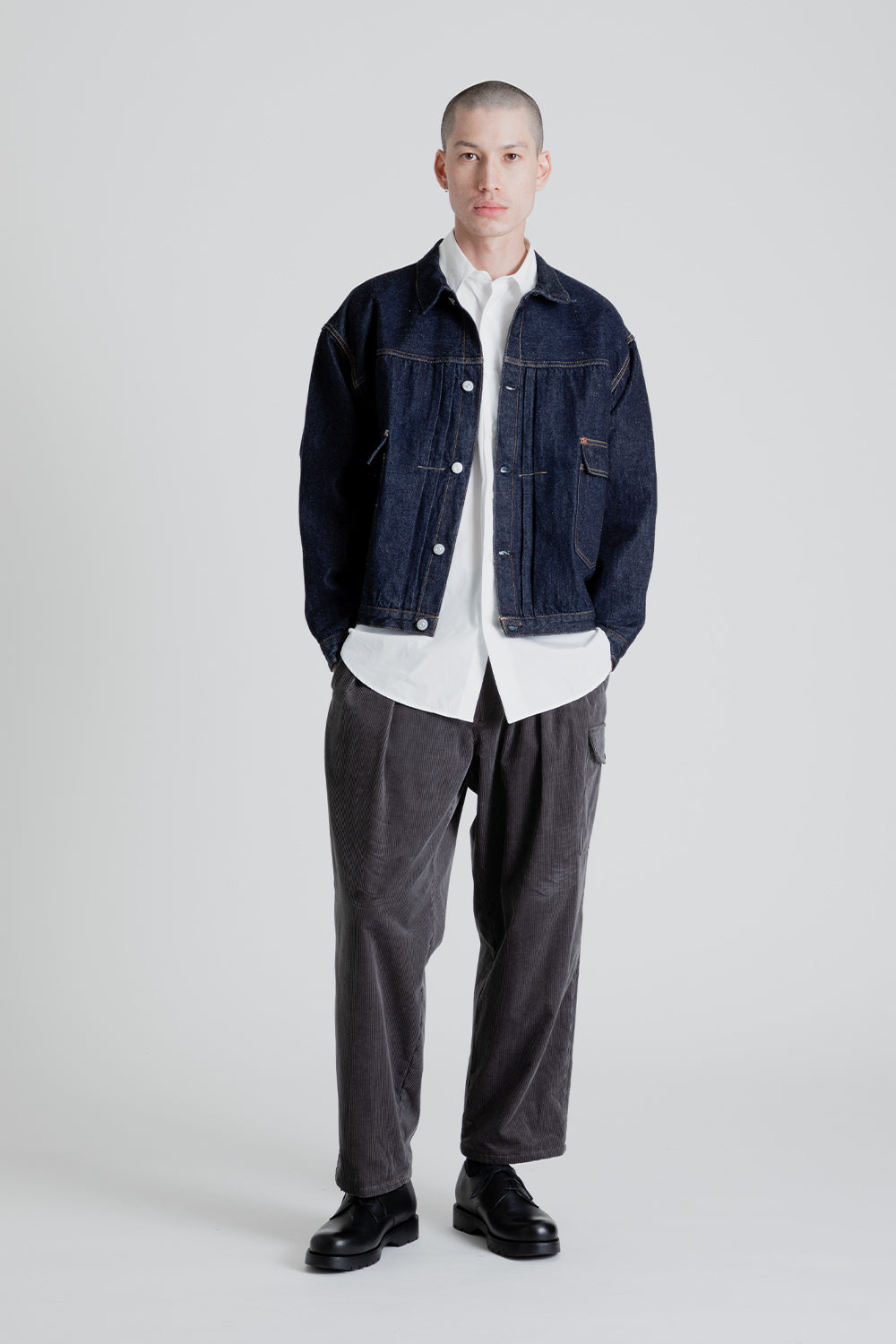 Kaptain Sunshine Denim Trucker Jacket in Indigo One Wash Wallace