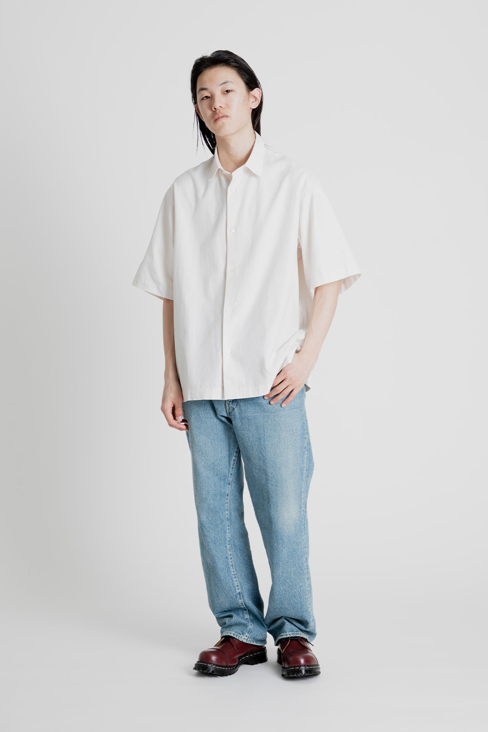 Kaptain Sunshine Half Sleeve Shirt in Ecru
