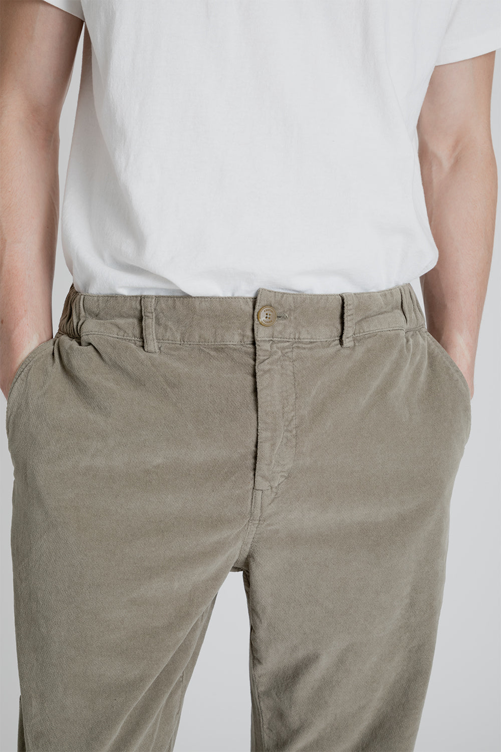 Nanamica Double Pleat Wide Chino Pants in Moss Green