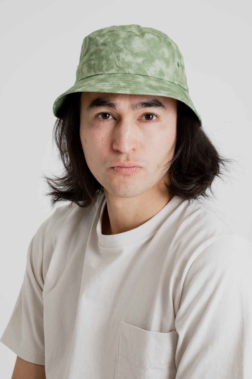Lite Year Japanese Cotton Bucket Hat in Cloudy Green
