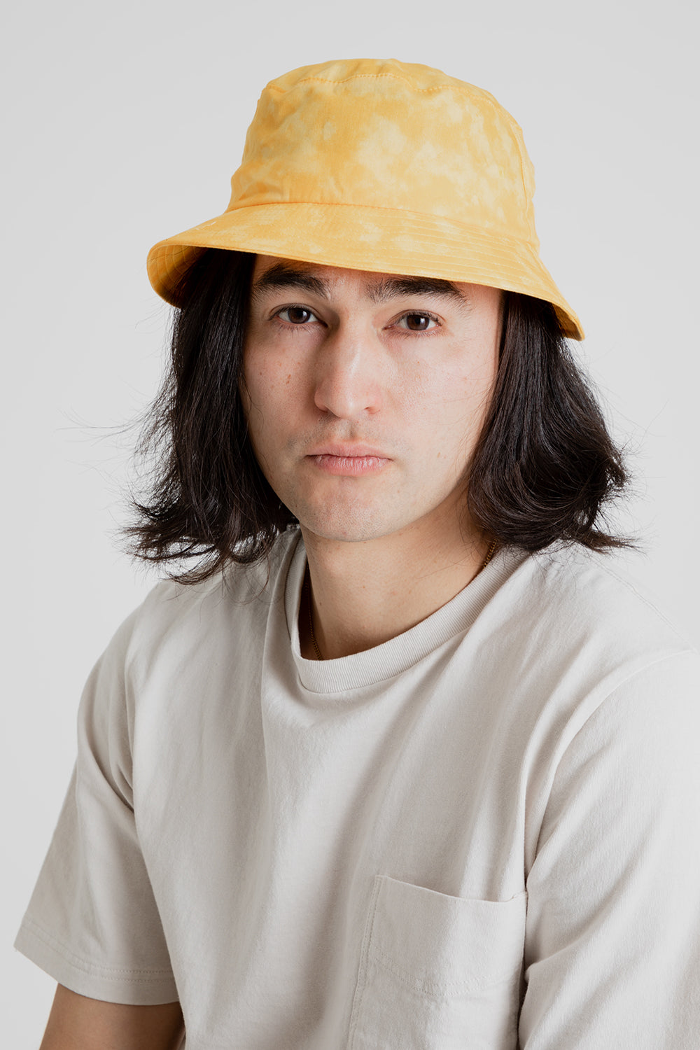 Lite Year Japanese Cotton Bucket Hat in Cloudy Yellow