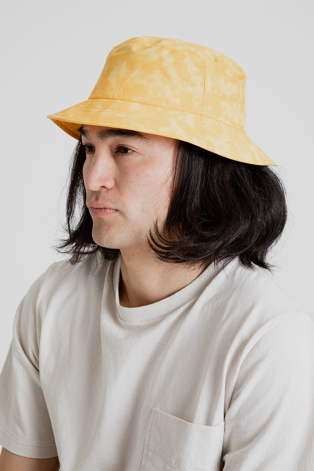 Lite Year Japanese Cotton Bucket Hat in Cloudy Yellow