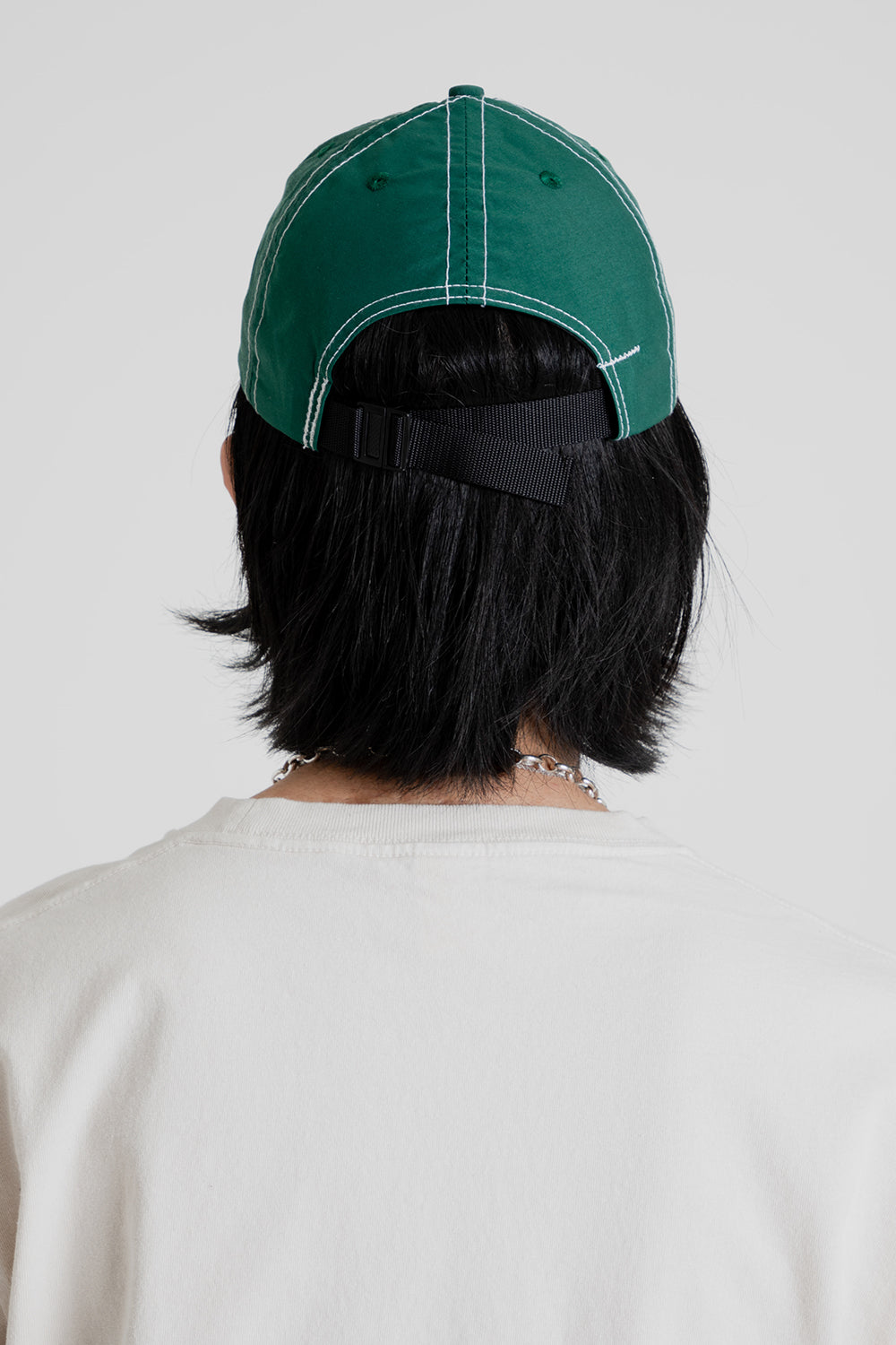 Lite Year Nylon Taffeta 6 Panel Cap in Varsity Green