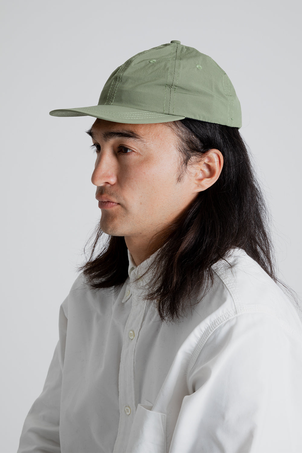 Lite Year Econyl Six Panel Cap in Army Green