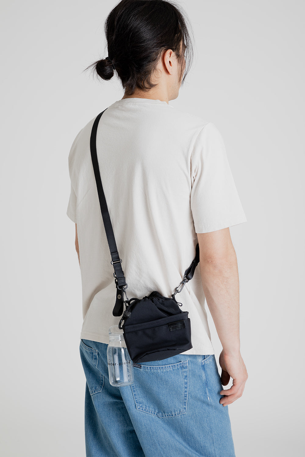 Kinto x Master-Piece Tea Bag Sa-Hou Small Shoulder Bag in Black