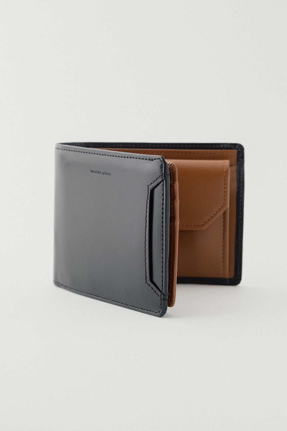 Master-Piece Notch Bifold Wallet in Black