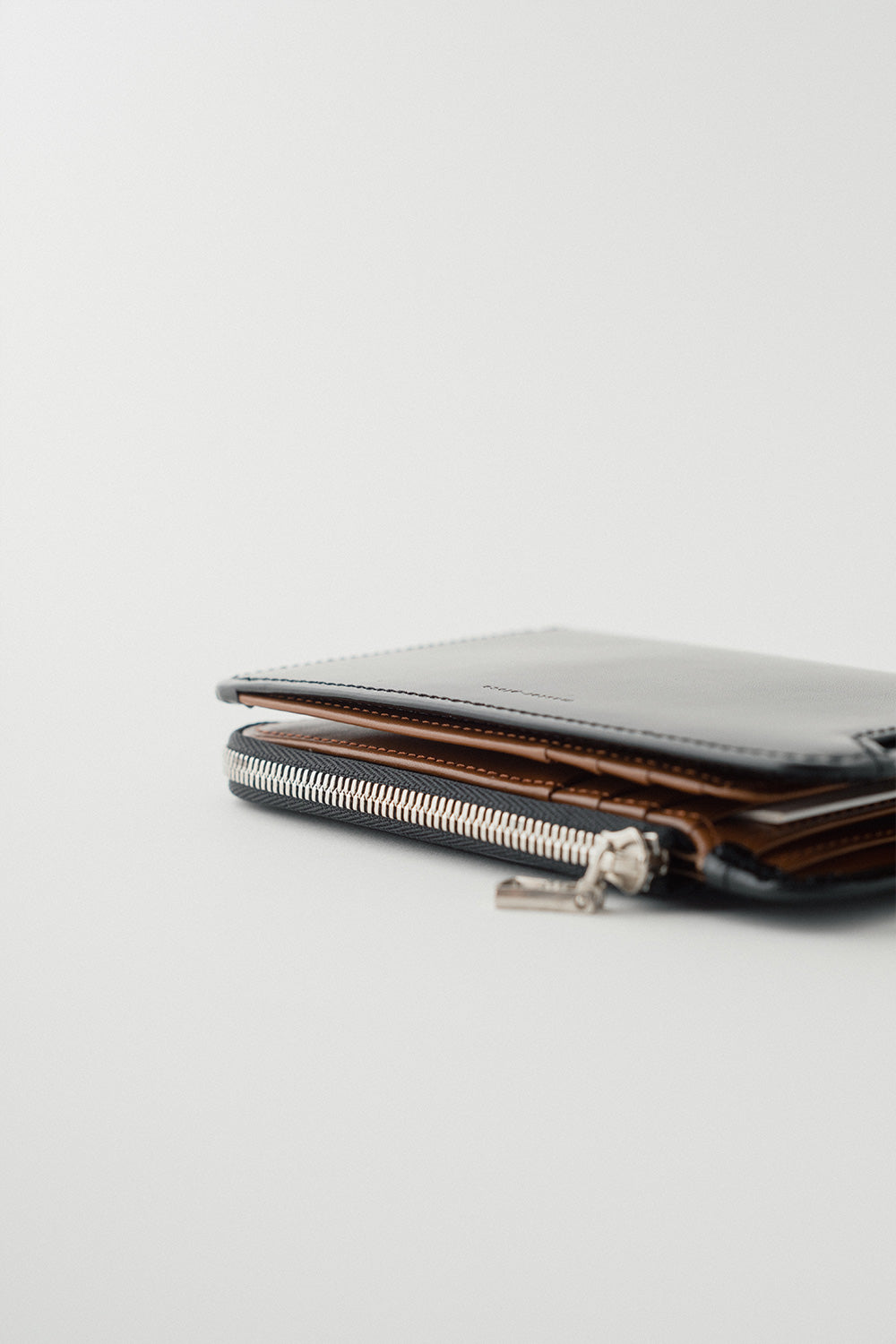 Master-Piece Notch Zip Wallet in Black