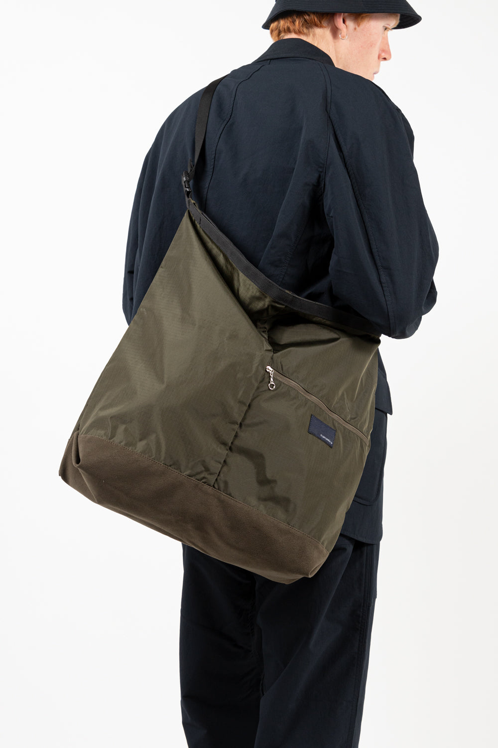 nanamica utility shoulder bag in olive