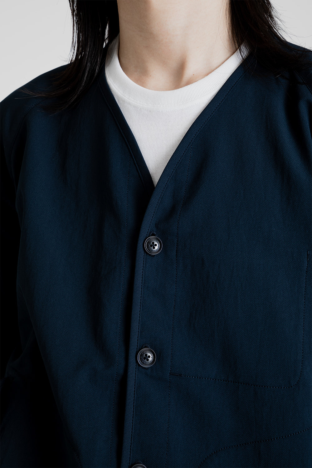 Nanamica Alphadry Cardigan in Navy | Wallace Mercantile Shop