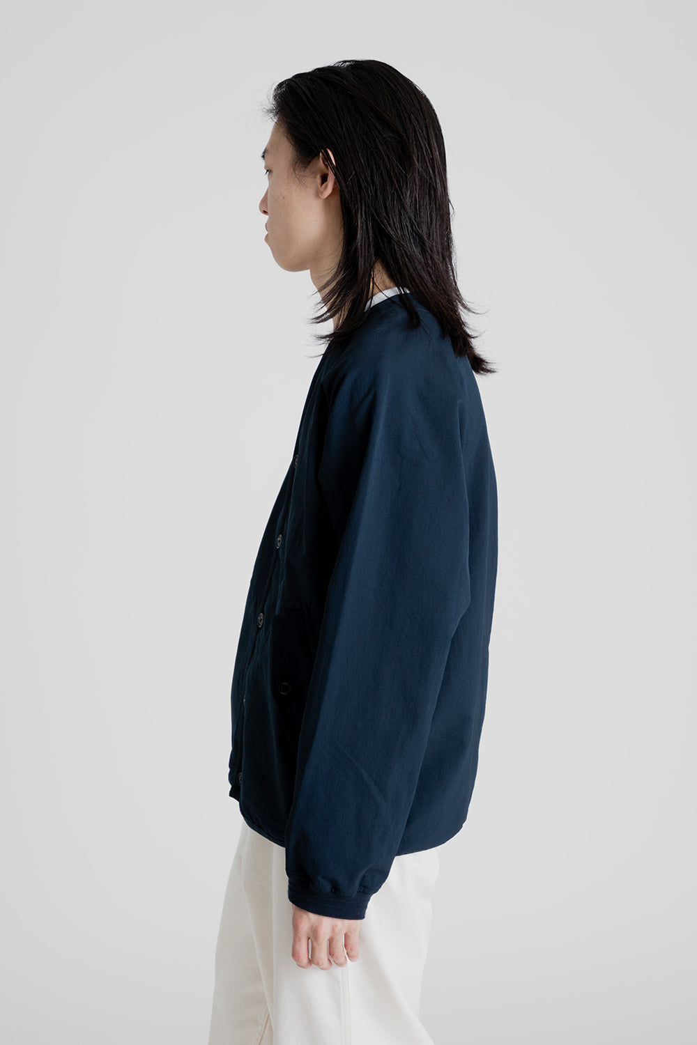 Nanamica Alphadry Cardigan in Navy | Wallace Mercantile Shop