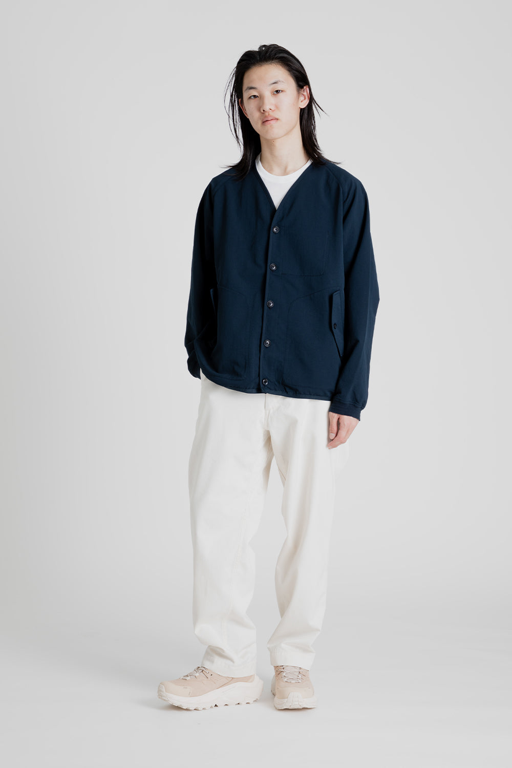 Nanamica Alphadry Cardigan in Navy | Wallace Mercantile Shop