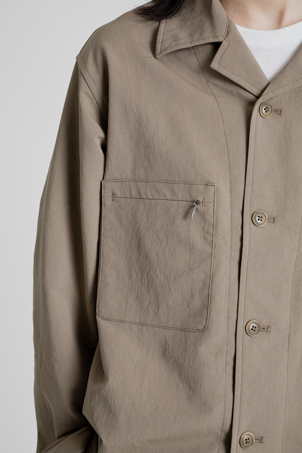 Nanamica Alphadry Shirt Jacket in Taupe